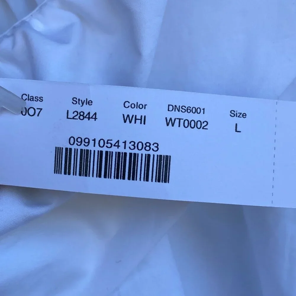 J Crew Tank Top Size Large White Cotton Ruffle Collar Cropped New Flaw - Picture 4 of 12
